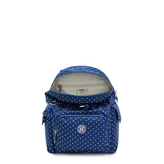 Kipling City Pack Mini Printed Backpack Backpacks Soft Dot Blue | AU 2022RV